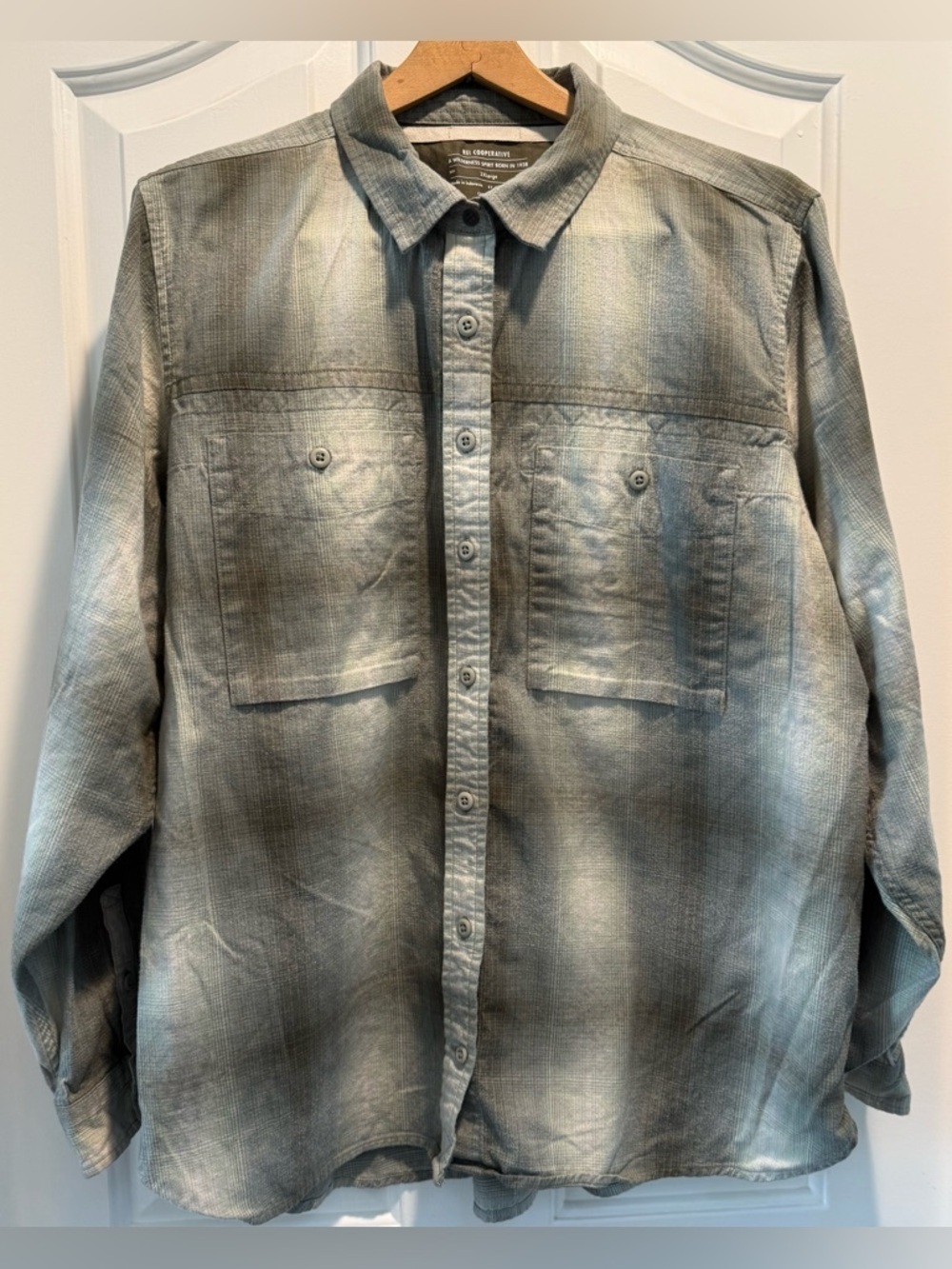 REI Co-op Plaid Button Down Shirt Mens 2XL Green Outdoor Hiking 🥾